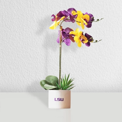Forever Leaf LSU State Faux Orchid, Indoor Artificial Plant For Home Decor 1 Forever Leaf LSU State Faux Orchid, Indoor Artificial Plant For Home Decor