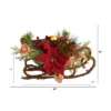 Nearly Natural 18-in Christmas Sleigh With Poinsettia, Berries And Pinecone Artificial Arrangement With Ornaments -Fresh Plant Store GUEST 169e4c6c ad0d 4039 974b 49c2820cd23d