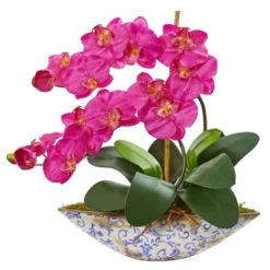 Nearly Natural 16-in Phalaenopsis Orchid Artificial Arrangement In Vase -Fresh Plant Store GUEST 1e5409a1 85ee 4c66 a75c 523c94f73719