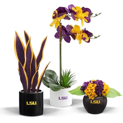 Forever Leaf LSU Artificial Snake, Orchid And Hydrangea Plants 3-Pack Bundle, Indoor Artificial Plant For Home Decor 1 Forever Leaf LSU Artificial Snake, Orchid And Hydrangea Plants 3-Pack Bundle, Indoor Artificial Plant For Home Decor