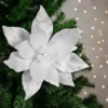 Northlight 24" White Glittered Poinsettia Christmas Stem Spray -Fresh Plant Store GUEST 2020be2a f854 43e0 9eca 2b3a612899ee