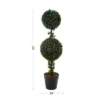 Artificial Podocarpus-36” Double Ball Style Faux Plant In Sturdy Pot-Realistic Indoor Or Outdoor Potted Shrub-Home Decor By Pure Garden -Fresh Plant Store GUEST 28867681 e9b4 47da bbd9 87b818da547b