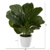 Nearly Natural 11-in Fiddle Leaf Artificial Plant In White Planter (Real Touch) -Fresh Plant Store GUEST 334899df 3f06 40a7 8092 ab95e50411d0