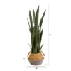 Nearly Natural 46-in Sansevieria Artificial Plant In Boho Chic Handmade Cotton & Jute Gray Woven Planter -Fresh Plant Store GUEST 38b9ff55 5b61 4dcd a207 feee8783b9aa