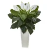 Nearly Natural 3-ft Spathiphyllum Artificial Plant In White Tower Planter -Fresh Plant Store GUEST 4acda4a0 52a3 4a1f 89ae 17f699ad7e4f