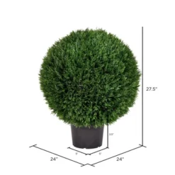 Vickerman Artificial Cedar Ball In Pot UV