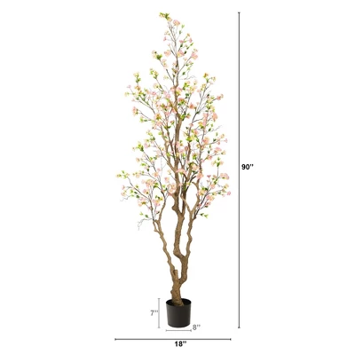 Nearly Natural 7.5-ft Cherry Blossom Artificial Tree 1 Nearly Natural 7.5-ft Cherry Blossom Artificial Tree