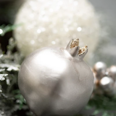 Artificial Winter Pine Orb Multicolor 8"H 1 Artificial Winter Pine Orb Multicolor 8"H