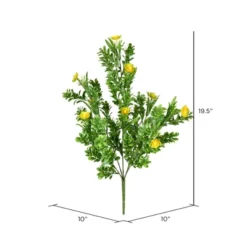 Vickerman 19.5" Artificial UV Coated Yellow Small Rambling Bush.
