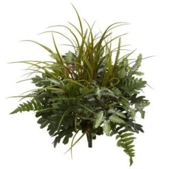 Nearly Natural 28-in Mix Greens Artificial Plant (Set Of 2)