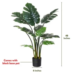 Forever Leaf 48" Artificial Monstera Artificial Plant In Black Pot, Indoor Artificial Plant For Home Decor 9 Forever Leaf 48" Artificial Monstera Artificial Plant In Black Pot, Indoor Artificial Plant For Home Decor -Fresh Plant Store GUEST b36117be 6c7e 4333 b2cb 28719c5ea957