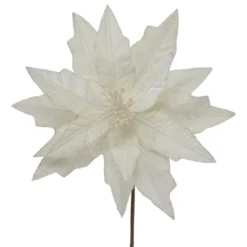 Northlight 24" Cream Glittered Poinsettia Christmas Stem Spray -Fresh Plant Store GUEST c1637290 7e49 4146 80ab 5d777b688478