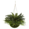 Nearly Natural 13-in Cycas Artificial Plant In Mossy Hanging Basket (Indoor/Outdoor) -Fresh Plant Store GUEST cf6dca98 f1ab 4868 a44a 53b8b372c5a0
