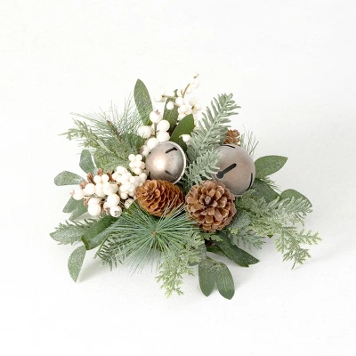 Sullivans Bell & Berry Artificial Orb Decorative Filler 6"H Green 2 Sullivans Bell & Berry Artificial Orb Decorative Filler 6"H Green - Image 2