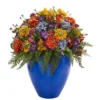 Nearly Natural 24-in Giant Mixed Floral Artificial Arrangement In Blue Vase 5 Nearly Natural 24-in Giant Mixed Floral Artificial Arrangement In Blue Vase -Fresh Plant Store GUEST f420f561 67d6 460d 8ab8 68510725c9f7