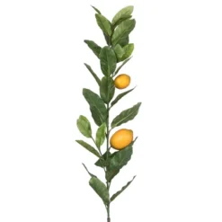 Vickerman Artificial Lemon Branch With Leaves And Lemons